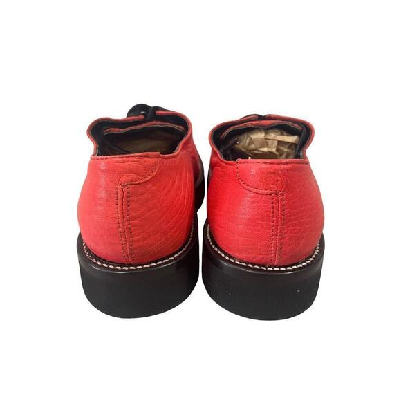 Two Thousand Never Red Leather Loafer Style Shoes Vibram Sole Mens 9 Womens 10 - Picture 8 of 8